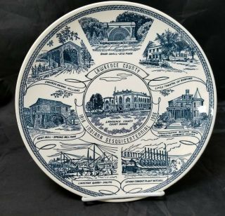 Lawrence County,  Indiana Sesquicentennial: 1816 - 1966 Ceramic Commemorative Plate