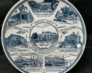 Lawrence County,  Indiana Sesquicentennial: 1816 - 1966 Ceramic Commemorative Plate 2