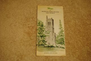 Vintage 1947 Maps Of Michigan State College And Vicinity East Lansing Mi