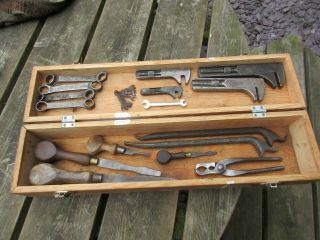 Vintage Rolls Royce Tool Kit Items Screwdrivers Tyre Tire Levers Spanners Wrench