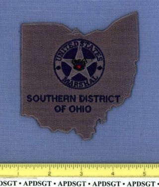 Usms Southern District (grey) Ohio Sheriff Police Patch Fe State Shape Us Marshal