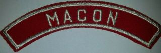 " Macon " Red And White Community Strip Rws Lsp " Red And White " Vintage Bsa