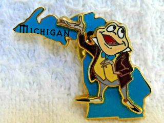 2002 Disney 3d Trading Pin State Character Michigan Mr.  Toad