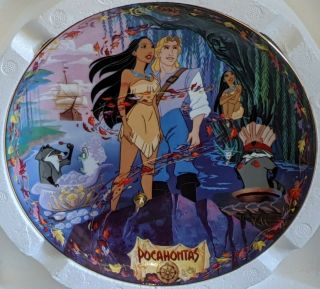 Disney’s Pocahontas " Colors Of The Wind " Bradford Exchange Musical Plate
