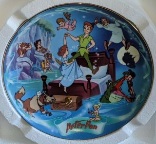 Disney’s Peter Pan " Flight To Neverland " Bradford Exchange Musical Plate