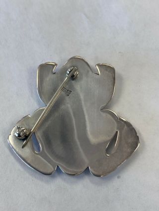 Vintage Artisan James Avery Sterling Silver Frog Brooch Pin Signed 2