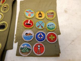 3 VINTAGE BOY SCOUT SASHES WITH MERIT PATCHES 1 2