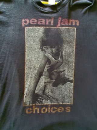 Pearl Jam Choices Vintage 1992 Xl Tshirt Nirvana Soundgarden Stone Temple Pilot