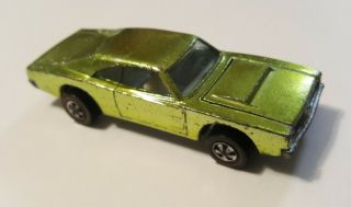 1969 Vintage Mattel Hot Wheels Redline Lime Custom Dodge Charger Vg