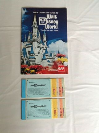 1977 Vintage Complete Guide To Walt Disney World And Tickets