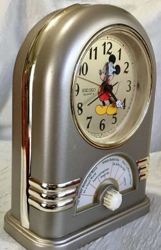 Seiko Quartz Mickey Mouse Musical Alarm Clock Jukebox Plays 7 Disney Tunes 3