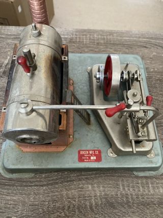 Vintage - Jensen Mfg Co Live Steam Tin Toy Engine - Style 75