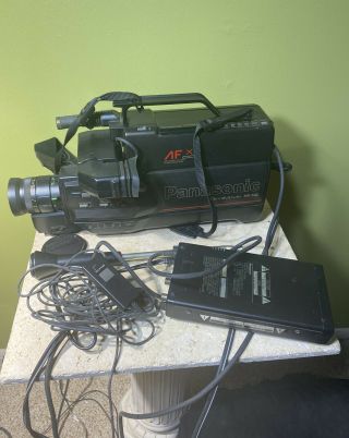 VTG Panasonic Af X8 Ccd Omnimovie Vhs Hg Camcorder Camera W CASE 3