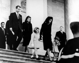 11x14 Photo: Robert,  Jackie Leave Capitol After John F.  Kennedy Funeral