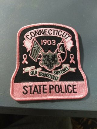Connecticut State Police Pink Patch Last One