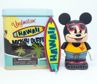 Disney Vinylmation 3  Hawaii Store Exclusive Surfer Mickey Surfboard Figure