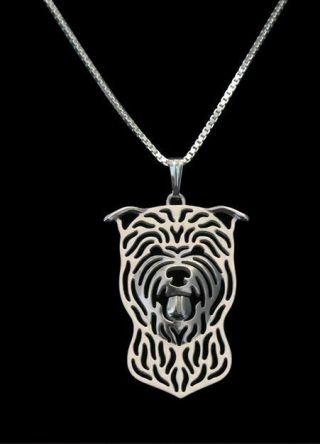 Glen Of Imaal Terrier Collectable Pendant Necklace With 18 Inch Chain - Silver