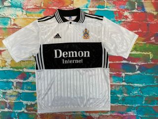 K16 1998 - 99 Fulham Home Shirt Vintage Football Jersey Mens Medium