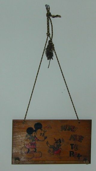 Mickey Mouse & Donald Duck Wood Tie Rack For Boy 