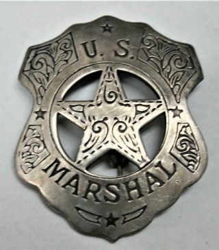 Reproduced Unusual X - Fancy 1874 Style Old West Us Marshal Badge