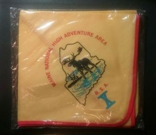 Vintage Bsa Boy Scouts Maine National High Adventure Area Neckerchief