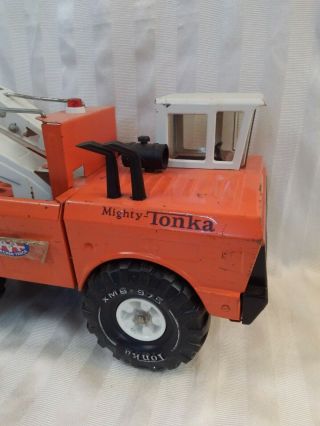 Vintage Mighty Tonka Pressed Steel Twin Boom Wrecker Tow Truck XMB - 975 2
