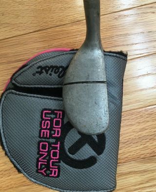 Vintage Burke Sav - A - Shot Mallet Putter With For Tour Use Only Circle T Headcover