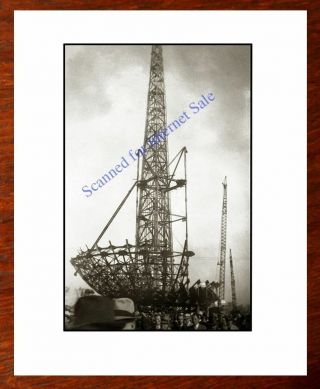 Rare - Early Construction 1939 York Worlds Fair Trylon & Perisphere Photo