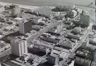 6 Photo Negs 1962 Long Beach California Ocean Shoreline Retro Aerial Foster