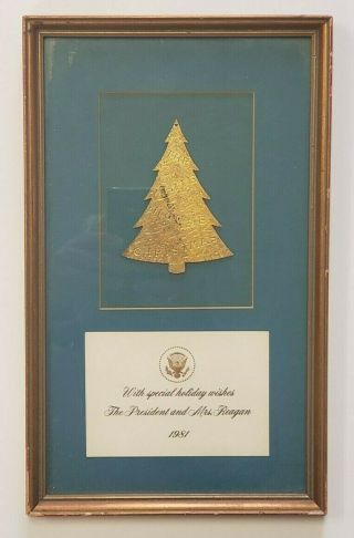 President Ronald Reagan Frame White House Christmas Framed Display