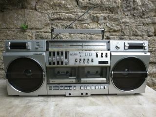Sharp GF575 vintage boombox ghettoblaster stereo radio cassette tape 80s 2