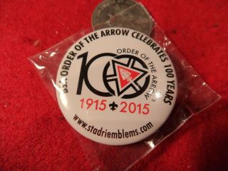 2015 O/a Celebrates 100 Years 1915 - 2015 Button - In Plastic Bag