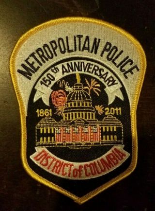 150th Anniversary Patch Of The Washington D.  C.  Metropolitan Police
