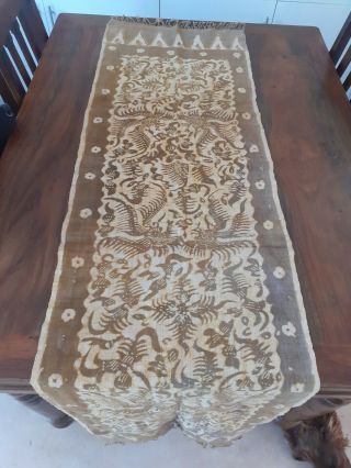 Hand Dyed Wall Cloth Table Runner Scarf Borneo.  From A Monk In Sarawak