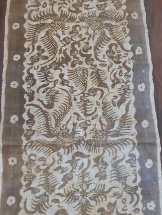 Hand Dyed Wall Cloth Table Runner Scarf Borneo.  From a monk in sarawak 3
