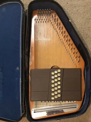 Vintage Oscar Schmidt 36 String 12 Chord Autoharp W Case Harp
