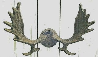 Moose Antlers Wall Hook Rack,  Cast Iron,  Hat,  Coat,  Home Decor,  Ranch,  Barn,  Ect
