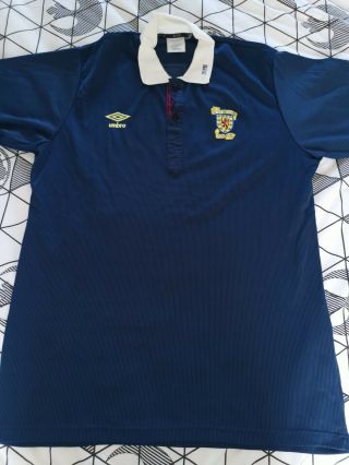 Vintage Football Shirt Scotland World Cup 1990 Umbro Large Italia