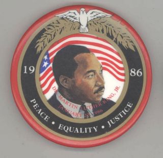 Martin Luther King Jr Mlk Button Pinback Pin Badge Civil Rights Political Cause