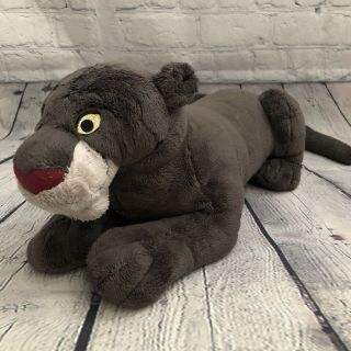 Disney Store The Jungle Book Bagheera 26” Plush Movie Gray Panther Cat Rare Toy
