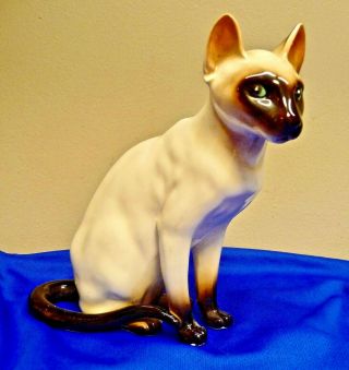 Vintage Shafford Japan Fine Quality Porcelain Siamese Seal Point Cat Figurine