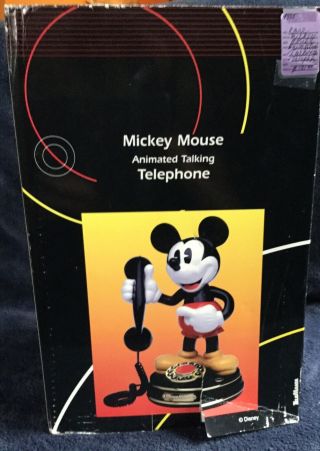 Vintage Disney Animated Talking Mickey Mouse Phone Cordless Telemania