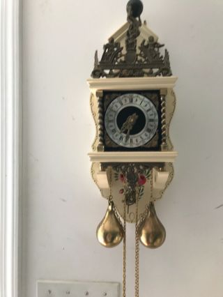 Vintage Dutch Zaanse Zaandam Warmink Wall Clock Wuba Holland