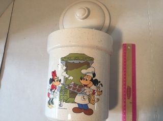 Vintage Minnie Mickey Cookie Jar Treasure Craft Walt Disney Ceramic Canister USA 3