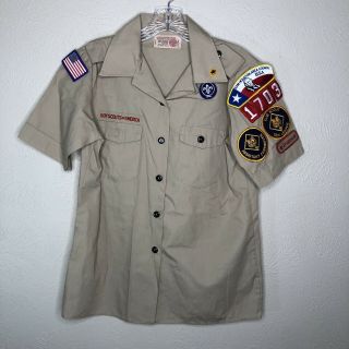 Boy Scouts Of America Shirt Patches 1703 Uniform Youth Medium 10 - 12