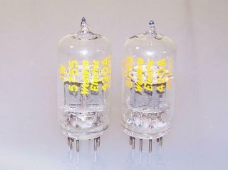 2 Vintage Western Electric Clear Top 420a 5755 Tubes - -