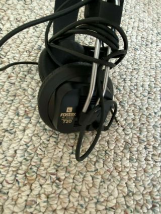 Vintage FOSTEX T20 Stereo Headphonesw/ Detachable Cord 2