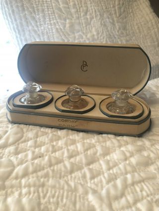 Vintage Corday Mini Perfume Bottles In Display Box