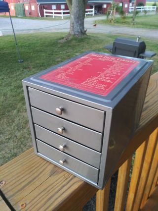 Vintage 1950 " S Kennedy Mfg.  Co.  Small Parts 4 Drawer Cabinet No.  4d Cabinet.