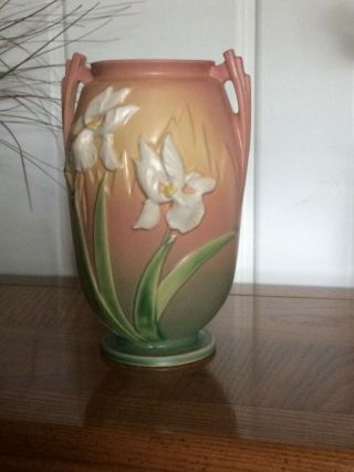 Vintage 40s Era Roseville Pottery 9 1/2 " Style 924 - 9 Vase